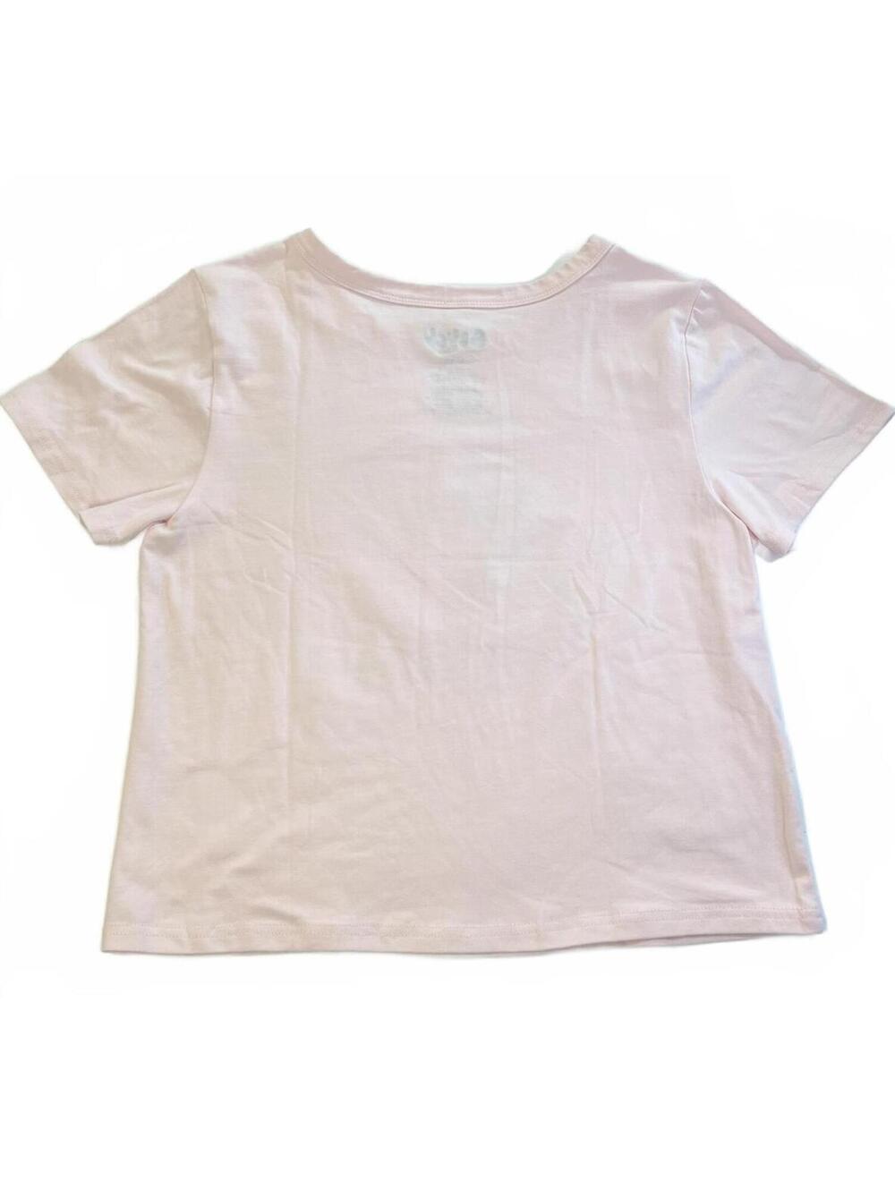 Girls Bluey Bingo Graphic T-Shirt Light Pink Cropped Fitted Short Sleeve NEW - Picture 8 of 9